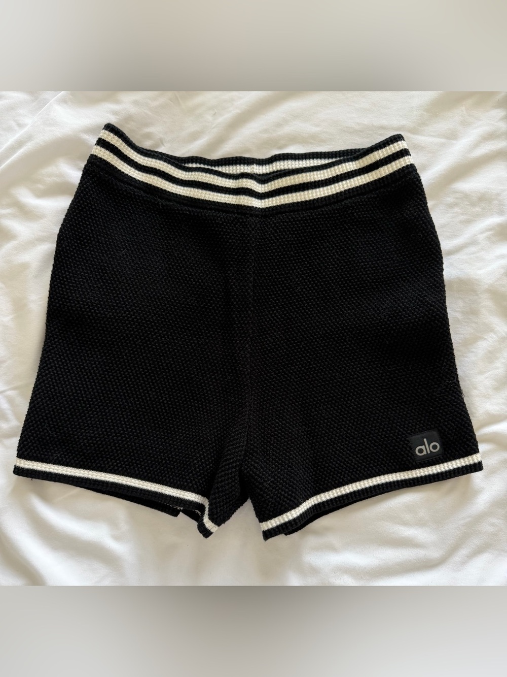 Tennis Club Sweater Knit Hot Short - Black/Ivory